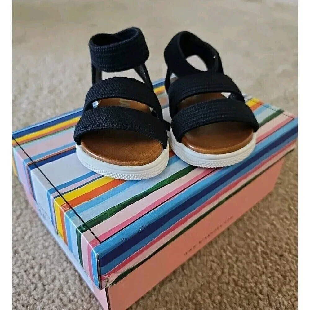 MIA Baby Girls Tierraa Sandal - Black- Size 5- NEW